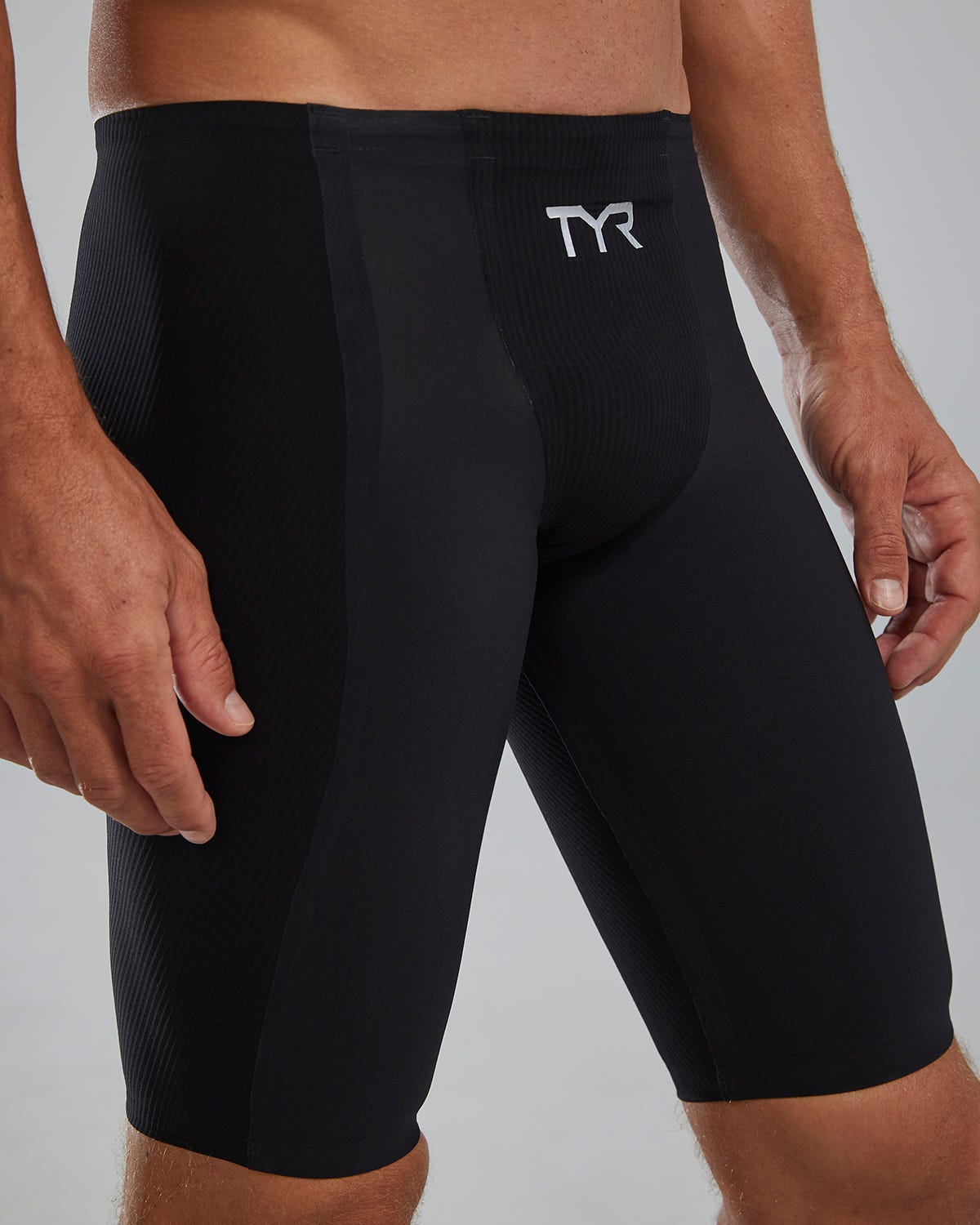 TYR Men's Shockwave High-Waist Jammer Tech Suit - Solid