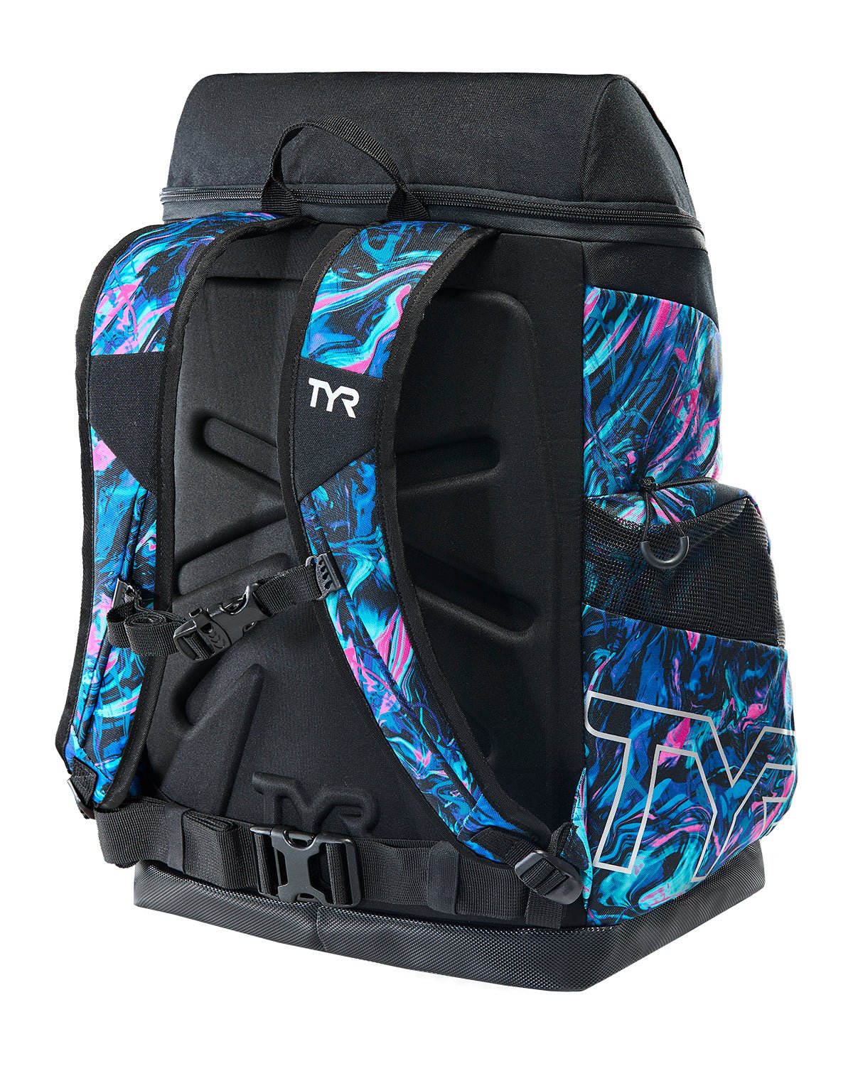 TYR Alliance 45L Printed Backpack - Blue/Pink