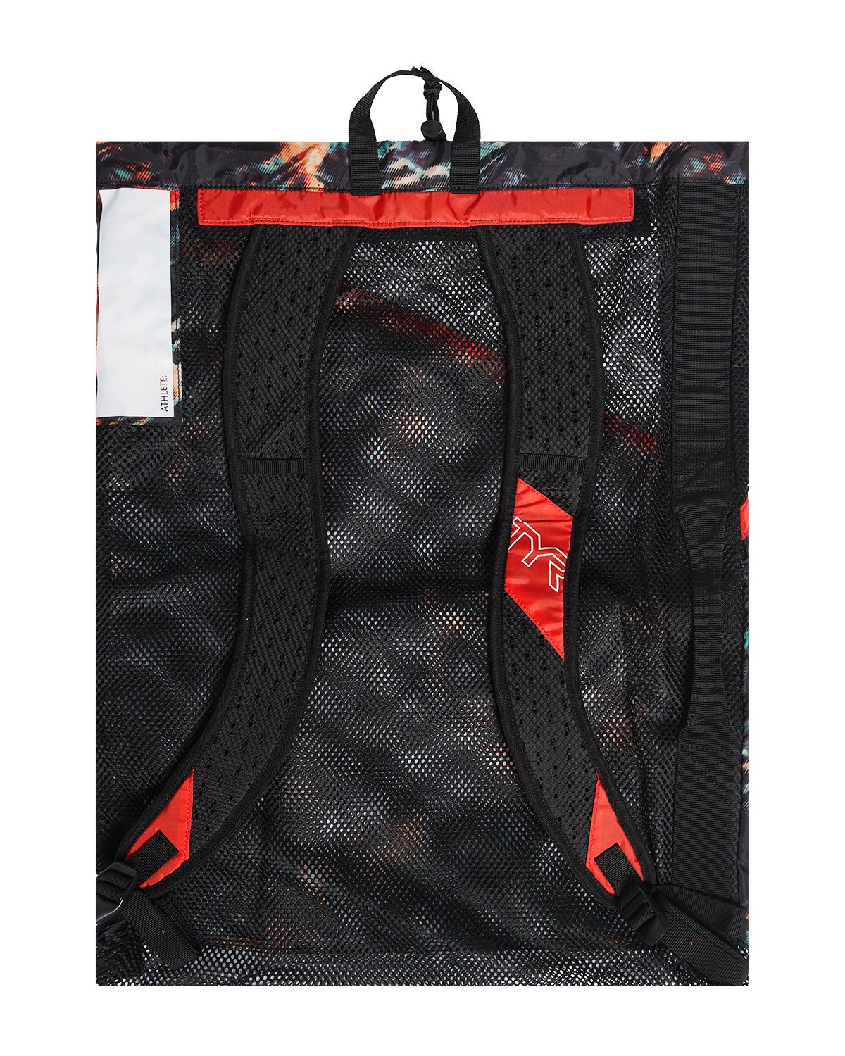 TYR Elite Team 40L Mesh Backpack - Orange/Aqua/Black